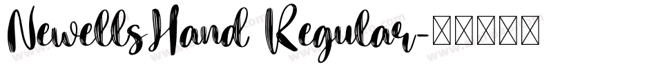 NewellsHand Regular字体转换